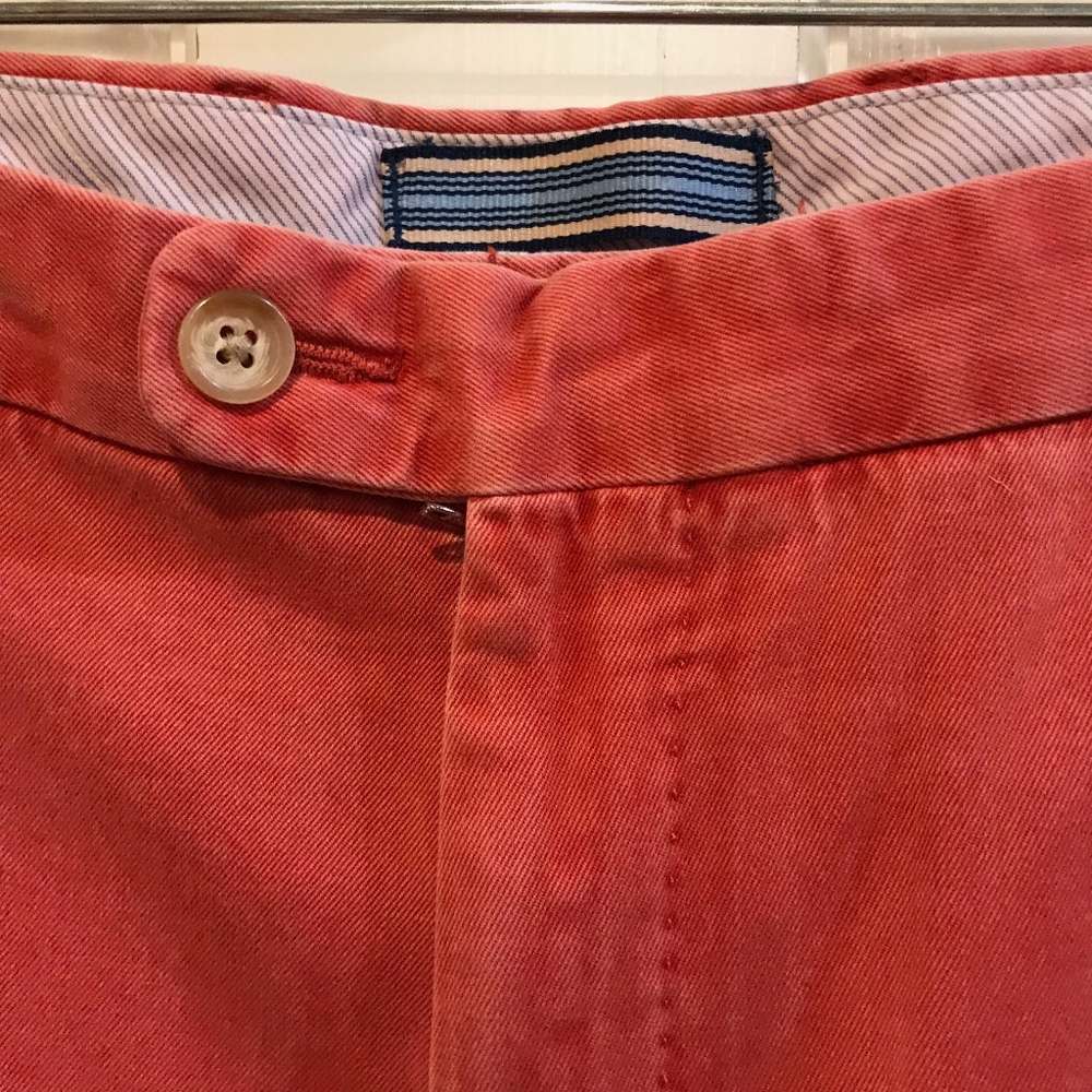 Peter Millar Solid Red Orange Pima Cotton Shorts - image 3